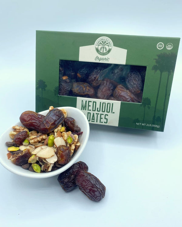 Trail mix made with Coachella's Best Organic Dates 