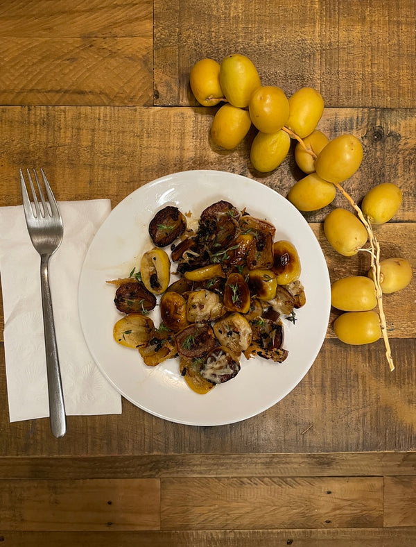 Sautéed Yellow Barhi Dates with Parmesan
